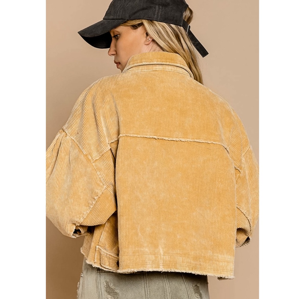 🎉HP🤍 Maisie Vintage Style Cropped Corduroy Jacket NWT - Picture 9 of 13